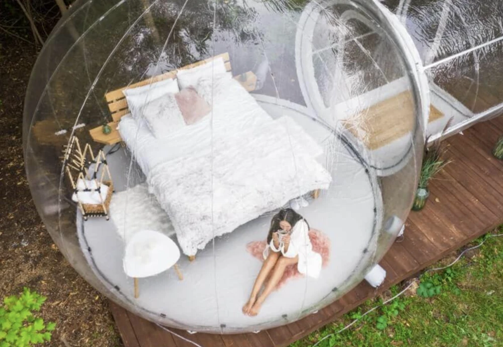 outdoor bubble tent for winter